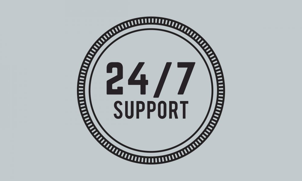24/7 support graphic to highlight the ability to apply for all day loans